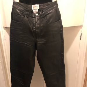 Leather jeans